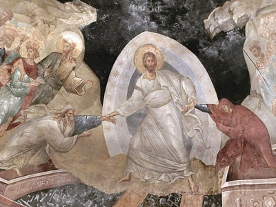 Zur Auferstehung berufen: Christus auf einem byzantinischen Fresko