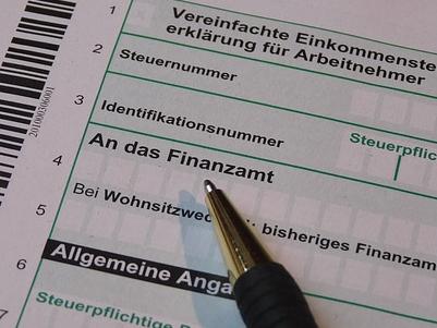 Steuerformular für das Finanzamt