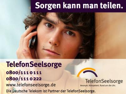 Werbeplakat der Telefonseelsorge